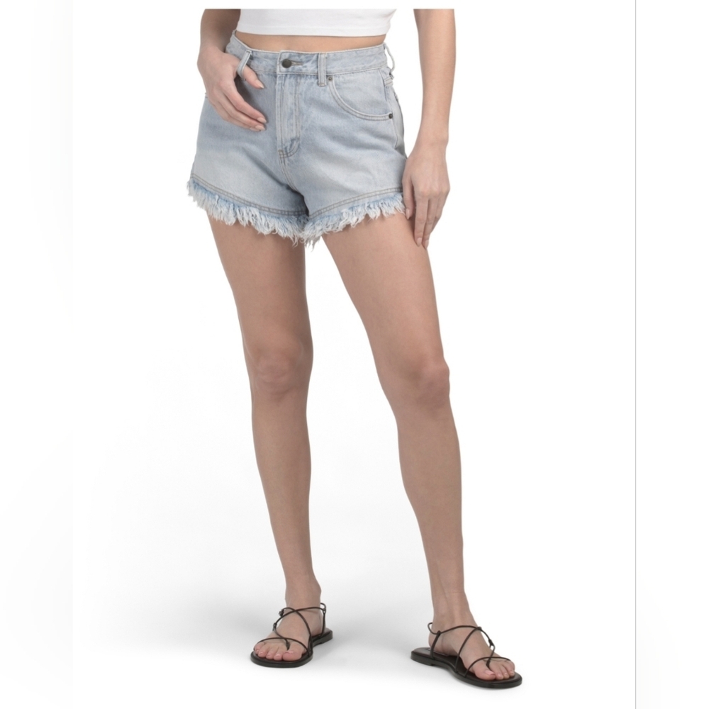 ON TWELFTH Frayed Hem Denim Shorts, Light Wash, 28 and 30, NWT